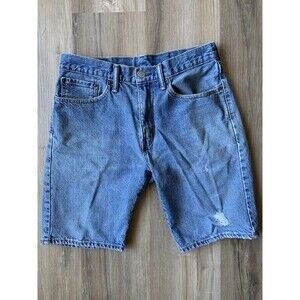 HTF 501 Levis Denim Jean Shorts College Fit 31 Waist Vintage 80s Use Distressed